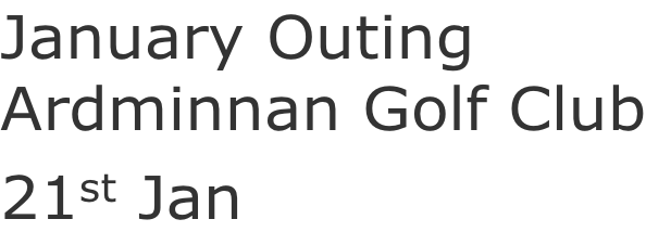 January Outing Ardminnan Golf Club 21st Jan